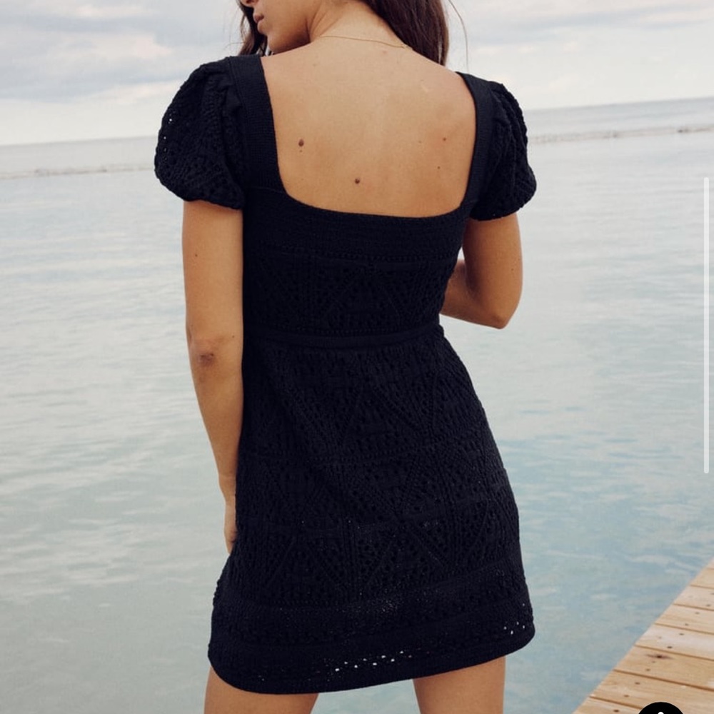zara beaded crochet dress Zara Rose Crochet Maxi Dress main image 0
